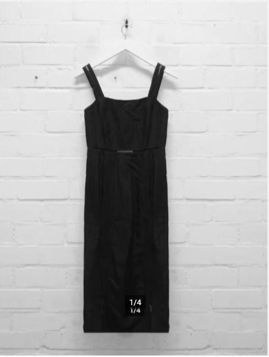 Ted Baker - Prachtige linnenmix Jurk maat 0/34 - Nieuw €230, Kleding | Dames, Jurken, Nieuw, Maat 34 (XS) of kleiner, Zwart, Onder de knie