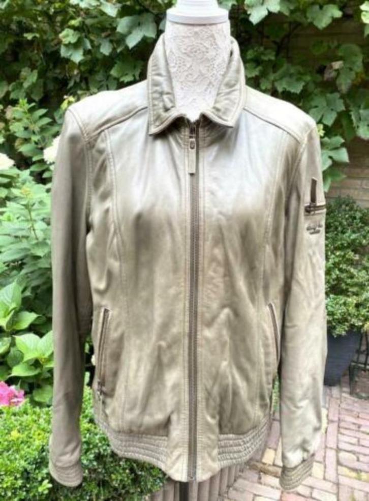 Mc Gregor leren jas/jasje maat 44 [DM], Kleding | Dames, Jasjes, Kostuums en Pakken, Zo goed als nieuw, Maat 42/44 (L), Zwart