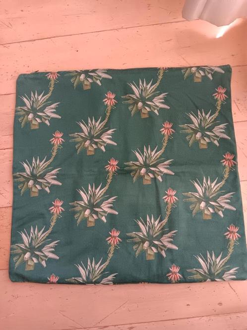 ZGAN Hema kussenhoes sierkussen kussensloop, Huis en Inrichting, Woonaccessoires | Kussens, Zo goed als nieuw, Groen, Vierkant