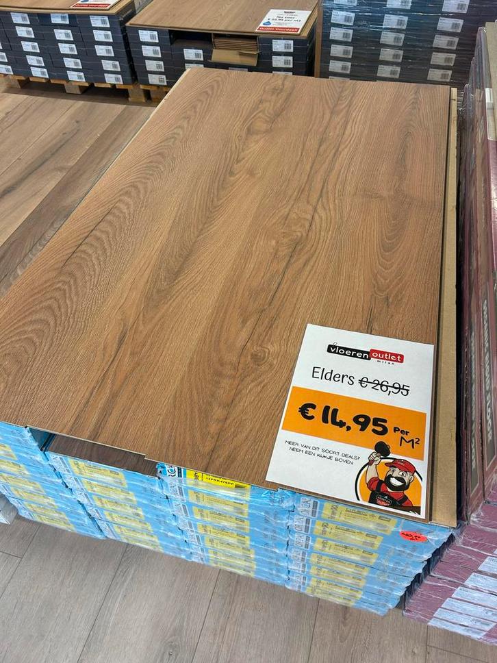 Watervast Laminaat Eiken 12mm - 40,77m2, Huis en Inrichting, Stoffering | Vloerbedekking, Nieuw, Laminaat, Ophalen