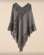 Poncho Sjaal Nelly Grijs, Verzenden, Nieuw, Sjaal