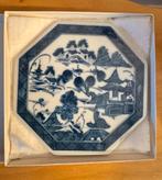 8 hoekig tegeltje/ Mottahedeh Bleu Canton, Antiek en Kunst, Ophalen of Verzenden