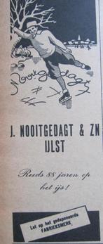 knipsel    NOOITGEDAGT   -  schaatsen    1953, Ophalen of Verzenden, 1940 tot 1960, Nederland, Knipsel(s)