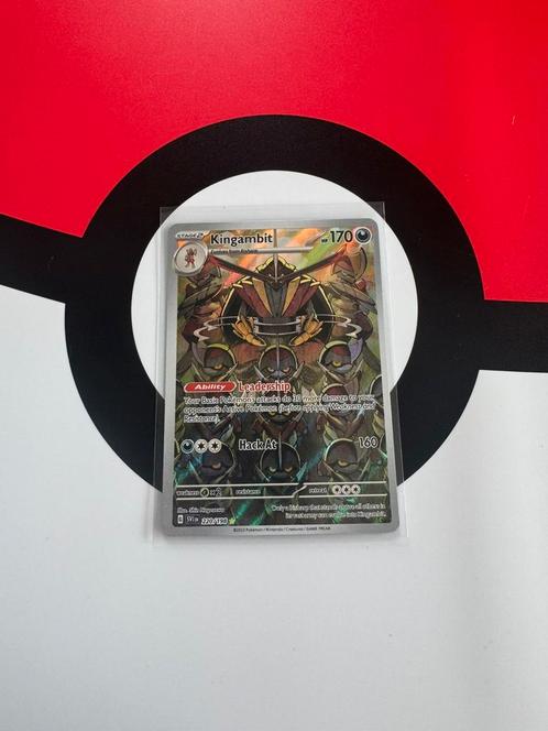 Kingambit illustration rare pokemon, Hobby en Vrije tijd, Verzamelkaartspellen | Pokémon, Zo goed als nieuw, Losse kaart, Ophalen of Verzenden