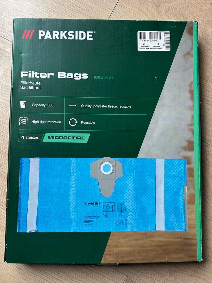 NIEUW: Parkside herbruikbare filterzak PFBE 30 A1, Witgoed en Apparatuur, Stofzuigers, Nieuw, Stofzuiger, Stofzak, Ophalen of Verzenden