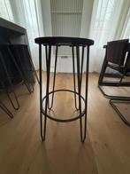 barkrukken metaal/hout - 4 stuks, Huis en Inrichting, Barkrukken, Ophalen, 60 tot 90 cm, Zo goed als nieuw, Metaal