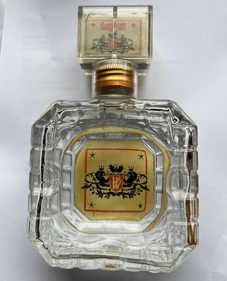 Oude asbak/jeneverfles Hooghoudt relatiegeschenk, Verzamelen, Glas en Borrelglaasjes, Zo goed als nieuw, Overige typen, Ophalen