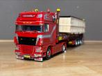 Tekno Weeda DAF XF105 SSC met chassis, flatrack en lading, Ophalen of Verzenden, Nieuw, Bus of Vrachtwagen, Tekno