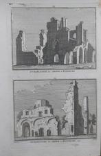 283-284 / Obdye te Rijnsburg - Rynsburg Gravure 18e eeuw, Antiek en Kunst, Kunst | Etsen en Gravures, Ophalen of Verzenden
