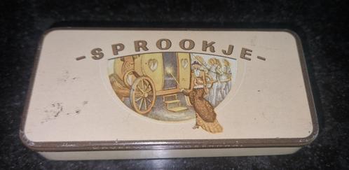 Sigarenblikje SPROOKJE  Koets Assepoester KAVEEWEE van Wely, Verzamelen, Blikken, Gebruikt, Overige, Overige merken, Ophalen of Verzenden
