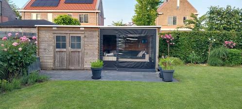 Tuinhuis met overkapping, Tuin en Terras, Tuinhuizen, Gebruikt, Tuinhuis, Hout, 500 cm of meer, 200 tot 400 cm, Met overkapping