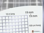 Volièregaas verzinkt 19x19mm | 1.45 mm | 100cm | 25m, Ophalen of Verzenden, Nieuw, Minder dan 10 meter, Gaas