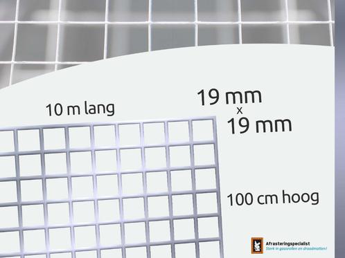 Volièregaas verzinkt 19x19mm | 1.45 mm | 100cm | 25m, Tuin en Terras, Gaas en Draad, Nieuw, Gaas, Minder dan 10 meter, Ophalen of Verzenden