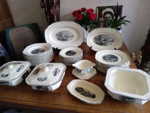 Prachtig gaaf 12 persoons eetservies van het zeer oude Maast, Antiek en Kunst, Antiek | Servies compleet, Ophalen