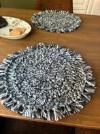 Handgemaakte placemats zwart-wit (set van 2), Ophalen of Verzenden, Zo goed als nieuw, Blauw, Placemat