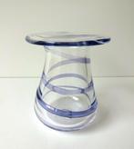 Glazen vaas helder glas met paarse spiraal Gilbert 3616-g, Antiek en Kunst, Antiek | Glas en Kristal, Ophalen of Verzenden