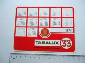 sticker oud TABALUX 1974 tabak sigaret pijp retro vintage beschikbaar voor biedingen