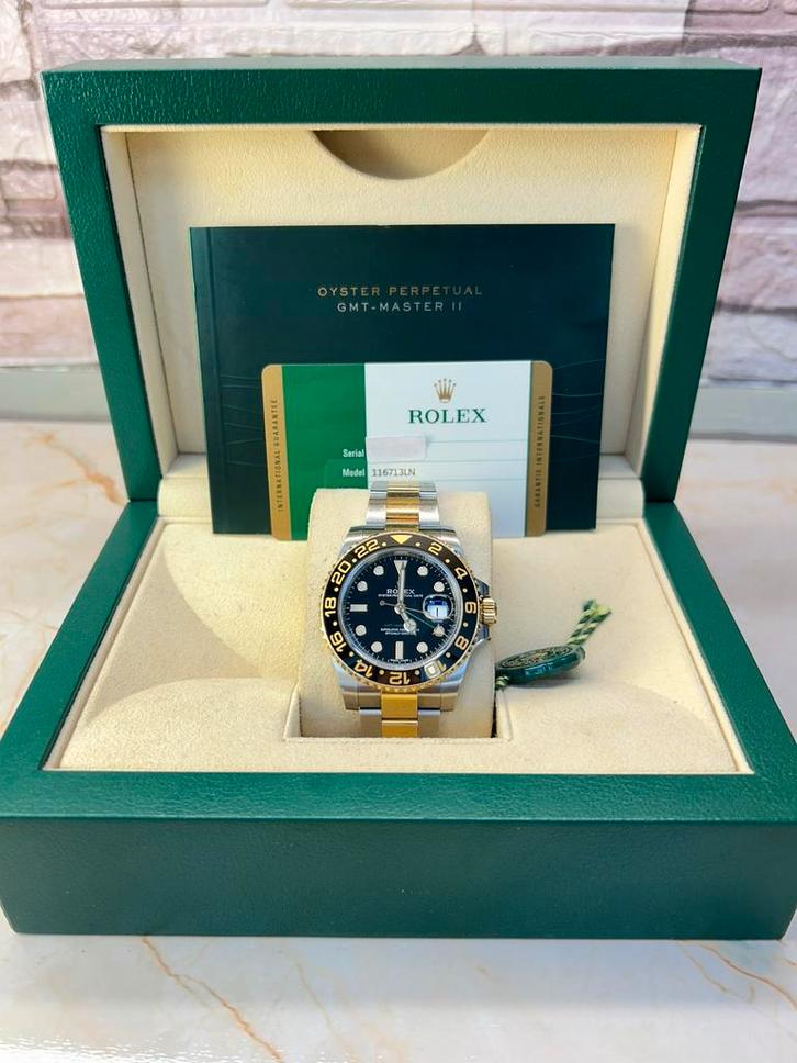 Rolex GMT-Master II - 41 - 116713LN, Sieraden, Tassen en Uiterlijk, Horloges | Heren, Rolex, Goud, Ophalen