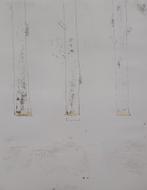 Hans Andringa - even - gesigneerde ets aquarel, Ophalen of Verzenden