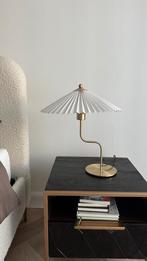 Mooie tafellamp met geplisseerde kap!, Huis en Inrichting, Lampen | Tafellampen, Ophalen, Zo goed als nieuw, Metaal, Minder dan 50 cm