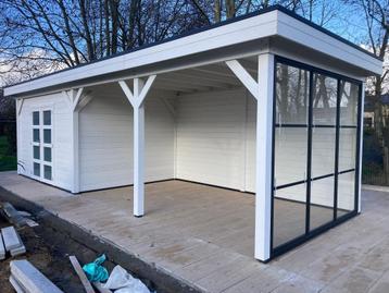 Vuren Topvision Bosuil, 300 x 300 en luifel 400 cm, onbehand beschikbaar voor biedingen