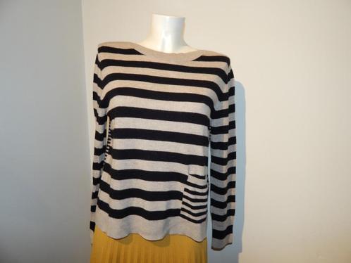 Marccain gebreide trui gestreept zakje voorkant onderaan N3, Kleding | Dames, Truien en Vesten, Zo goed als nieuw, Maat 38/40 (M)