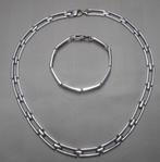 Zilveren massieve set collier met armband nr.252