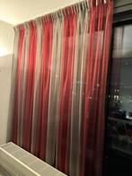 Voile gordijnen Rood / Grijs, Huis en Inrichting, Ophalen, 200 cm of meer, Rood, Zo goed als nieuw