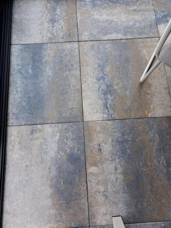 Gemeleerde betontegel 60cm x 60cm (zie foto), Tuin en Terras, Tegels en Klinkers, Zo goed als nieuw, Terrastegels, Beton, 10 m² of meer
