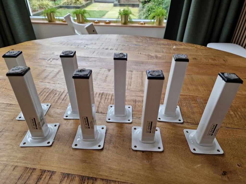 Set van 8 tafelpoten - Duraline, Tafelpoot, Minder dan 50 cm, Vierkant, Minder dan 50 cm