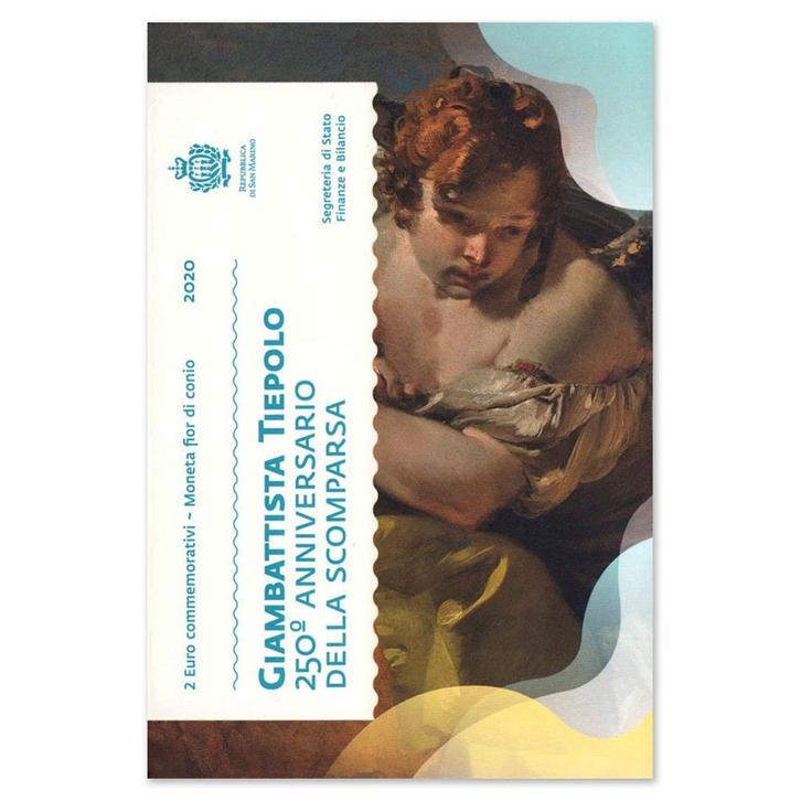 2 euro San Marino 2020 - Giambattista Tiepolo (BU), Postzegels en Munten, Munten | Europa | Euromunten, Setje, 2 euro, San Marino