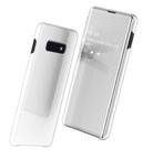 Samsung Galaxy S10e Clear View Stand Cover Set _ Zilver, Verzenden, Nieuw, Overige modellen, Hoesje of Tasje