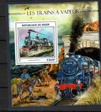 niger 2016 pf blok treinen spoorwegen trains railroad 2, Postzegels en Munten, Postzegels | Thematische zegels, Treinen, Ophalen of Verzenden
