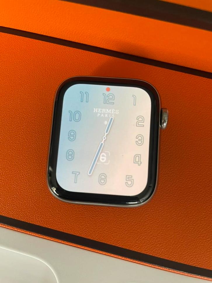 Apples watch Hermes Series 6 45MM RVS, Sieraden, Tassen en Uiterlijk, Smartwatches, Zo goed als nieuw, iOS, Zilver, Ophalen