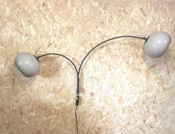 Dijkstra mushroom dubbele booglamp  wandlamp jaren ’70 beschikbaar voor biedingen