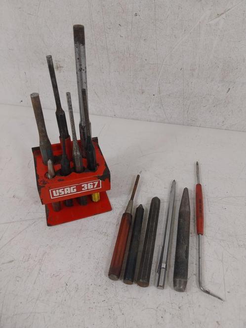 Diverse doorslagen, kraspennen, pendrijvers., Doe-het-zelf en Verbouw, Gereedschap | Handgereedschap, Gebruikt, Ophalen of Verzenden
