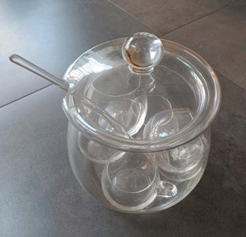 Prachtige z.g.a.n. glazen bowlset beschikbaar voor biedingen