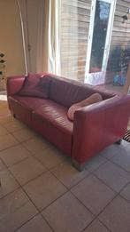 Gratis leren 2 zits bank, Ophalen, Gebruikt, 75 tot 100 cm, Tweepersoons