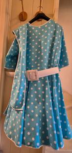 Carnavalsjurk met Petticoat & Jasje, Blauw, Maat 46/48 (XL) of groter, Ophalen of Verzenden, Onbekend