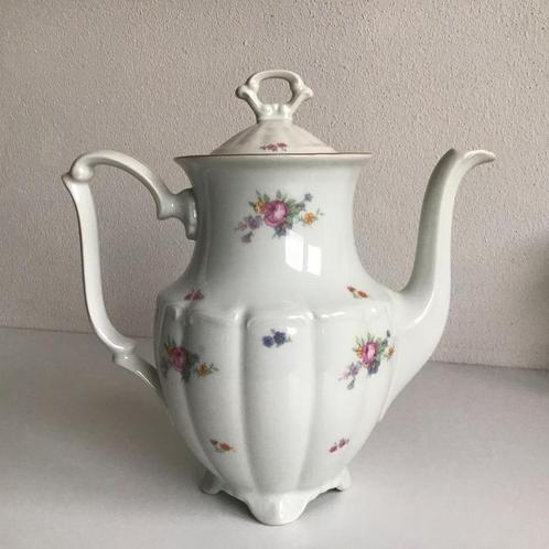 Tielsch Walbrzych brocante theepot koffiepot bloemen 1.5 lt, Antiek en Kunst, Curiosa en Brocante, Ophalen of Verzenden