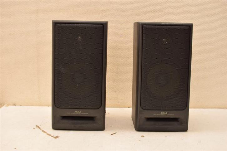 2 Stuks Akai Luidsprekers 46391, Audio, Tv en Foto, Luidsprekers, Gebruikt, Front, Rear of Stereo speakers, 120 watt of meer, Overige merken