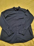 Donkerblauw heren overhemd - Maat L, Kleding | Heren, Overhemden, Ophalen of Verzenden, Gedragen, Blauw, Halswijdte 41/42 (L)