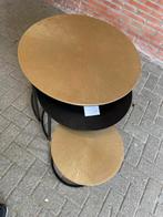 BIJZET/combisalontafel EXCLUSIEF Aluminium blad  actie prijs, 45 tot 60 cm, Rond, Nieuw, Metaal of Aluminium