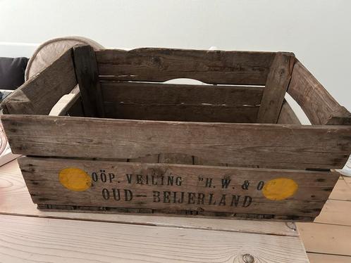 Oude Veilingkist Oud-Beijerland, Antiek en Kunst, Curiosa en Brocante, Verzenden