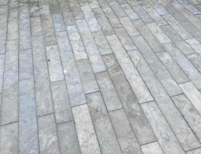 Chinees hardsteen, verschillende lengtes, ca. 18 m2, Tuin en Terras, Tegels en Klinkers, Gebruikt, Terrastegels, Natuursteen, Ophalen