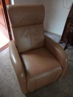 Lederen fauteuil in zeer nette staat, Huis en Inrichting, Fauteuils, Ophalen, Zo goed als nieuw, 50 tot 75 cm, Leer