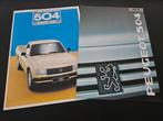 2 Brochures Peugeot 504 Pick-up, Ophalen of Verzenden, Zo goed als nieuw, Peugeot