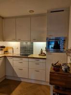 Tweedehandse hoekkeuken hoogglans, Huis en Inrichting, Keuken | Complete keukens, Ophalen, Gebruikt, Wit, Hoekkeuken