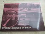Instructieboek Citroen D, DS Berline, Break 11-1972, mooi!, Ophalen of Verzenden