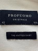 Profuomo knitted shirt te koop aangeboden., Wit, Ophalen of Verzenden, Profuomo, Halswijdte 41/42 (L)
